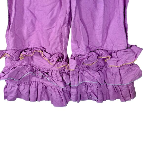 Matilda Jane Clothing Girl's 14 Sweet Violet Lavender Capri Length Ruffle Pants - Picture 6 of 8